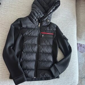 Black prada puffer jacket